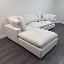 Beige Cloud Couch Sectional Sofa