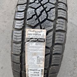 Single (1) 265 75 16 Mastercraft Courser Trail Tire