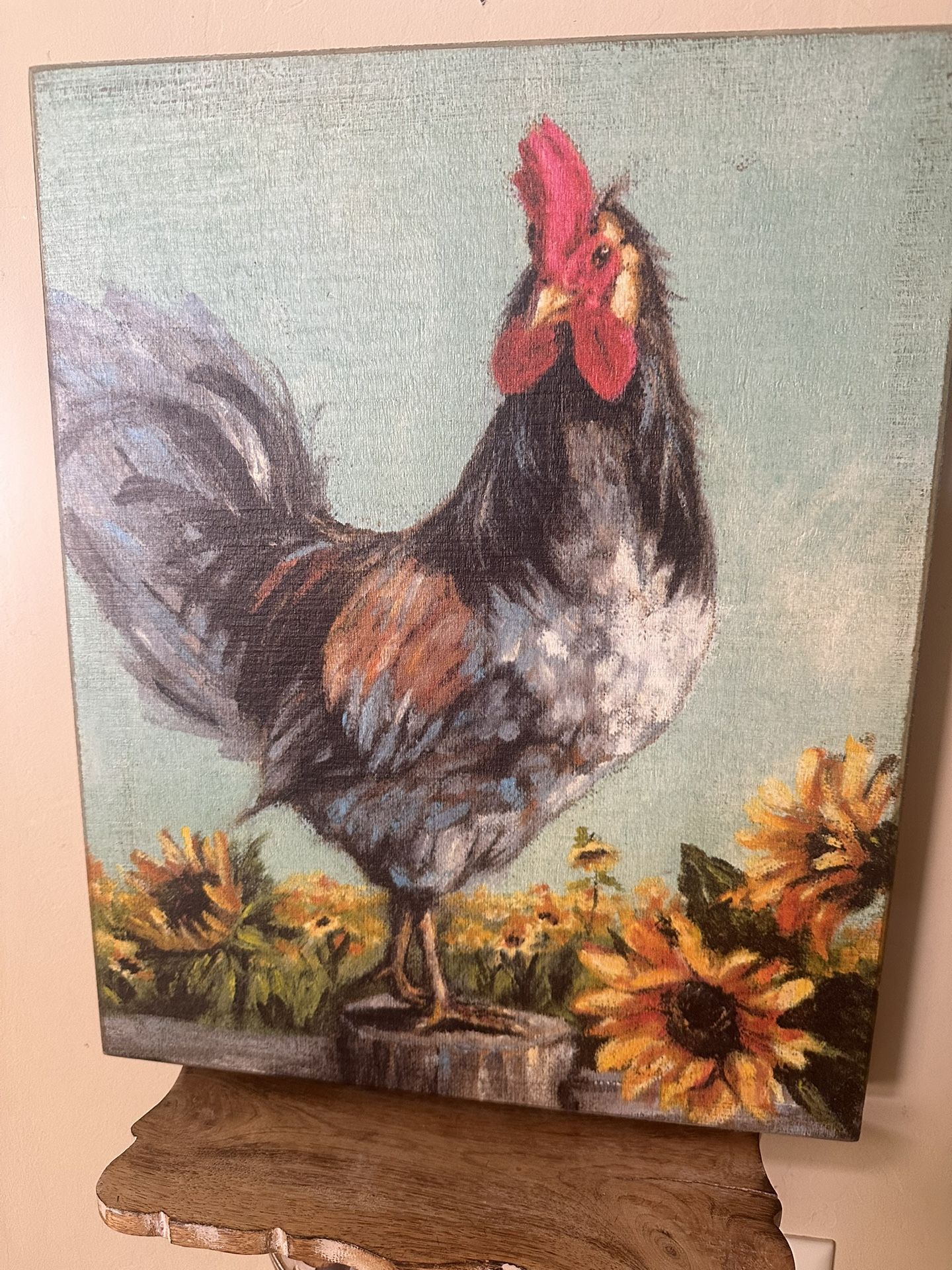 Rooster Wood Picture