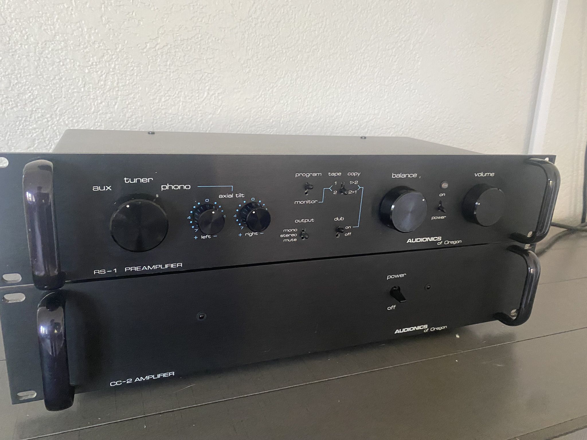 Audionics Of Oregon RS1 And CC2 Amplifier And Preamp