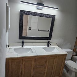 60" Brand New Double Sink Vanity Bathroom 