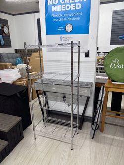 23.6 in W x 13.8 in D x 53.2 in H  4-Tier Wire Shelf
