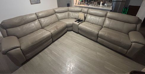 Sectional leather couch