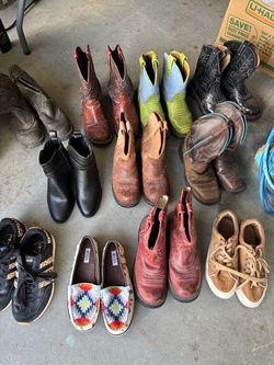 Mixed Lot of Used Boots and Shoes