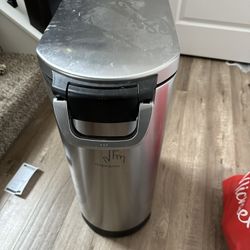 Rolling Stainless Steel Dog Food Container With Scoop