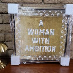 Glam Wall Art Framed Canvas Prints 'A Woman with Ambition'
