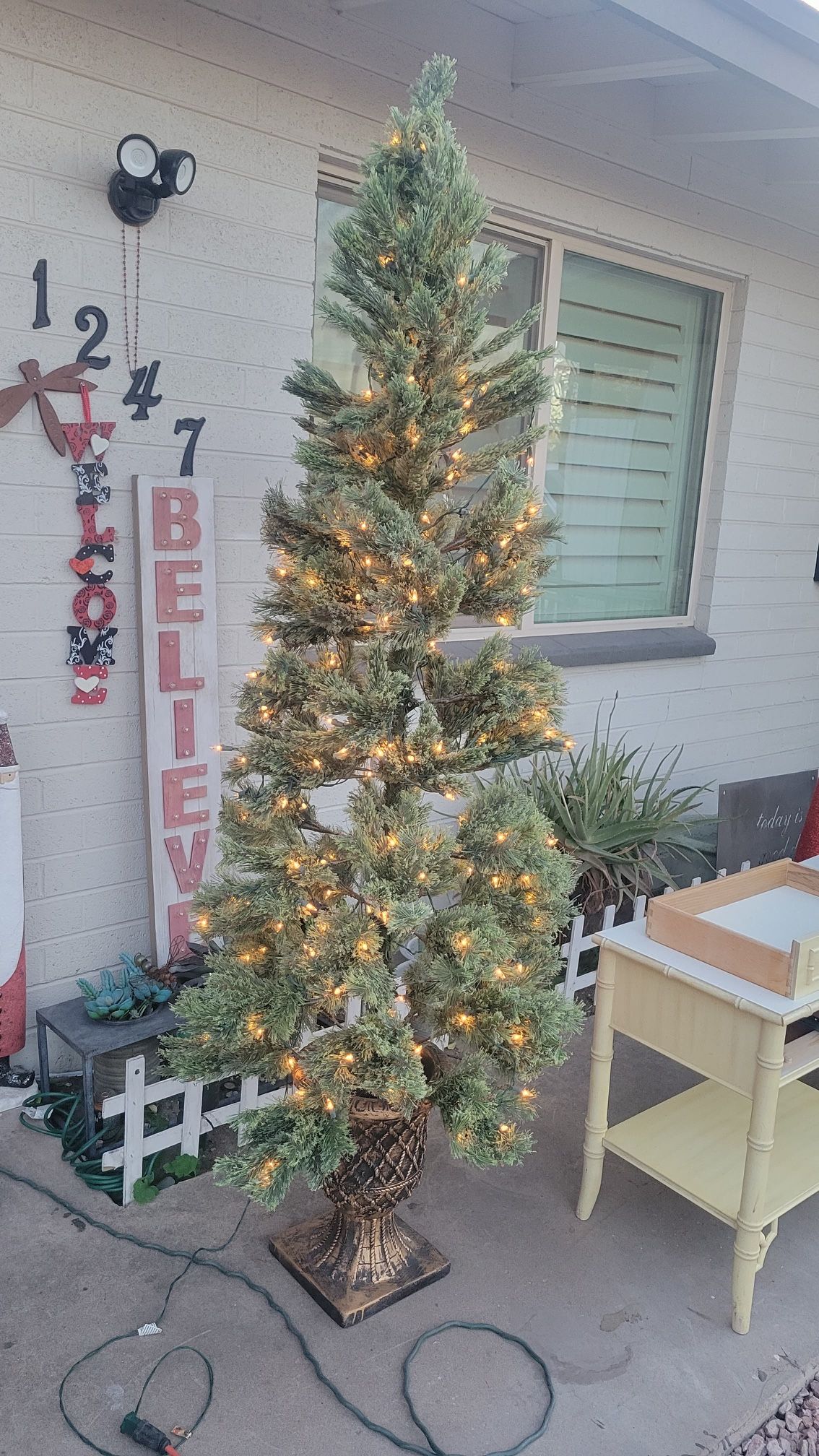 CHRISTMAS TREE WITH LIGHTS