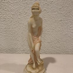 Alabaster Greek Goddess Of Love Nude Bathing Women. 9.50” Art Deco