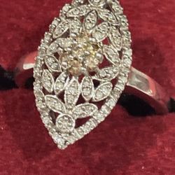 Affinity Champagne Diamond Ring And Necklace 