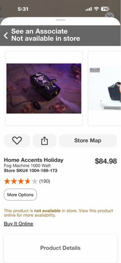 Home Accents Holiday Fog Machine 1000 Watt