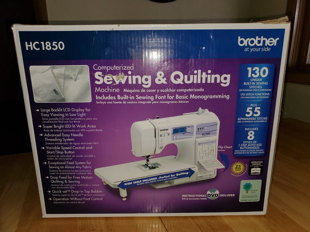 Computerized Brother 1850 Sewing And Quilting Machine