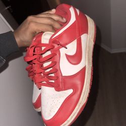 Nike Dunk Low Size 12 Red And White