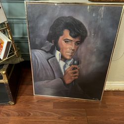 Vintage Elvis Painting 