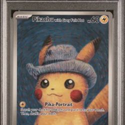 2023 Pokemon Svp En-Sv Black Star Promo 085 Pikachu Grey Felt Hat Van Gogh PSA 9