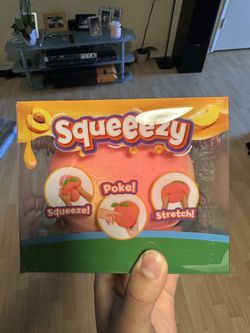 Squeezy Peach Squishy Toy