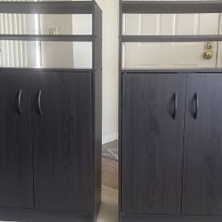 CLOSETMAID STORAGE CABINET WITH DOORS AND SHELVES ESPRESSO WOOD