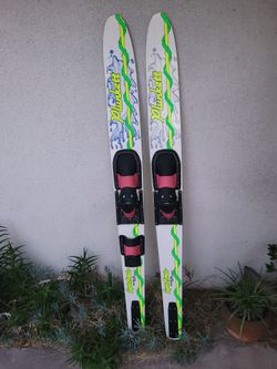 Plunkett Adult Super Combo Water Skis, 67" adjustable bindings MINT COND