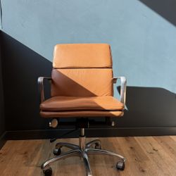 Pottery Barn Nash Leather Swivel Desk Chair – Sleek & Professional