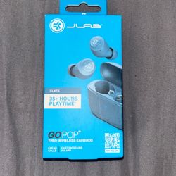 JLab Go Pop+ True Wireless Earbuds (slate)