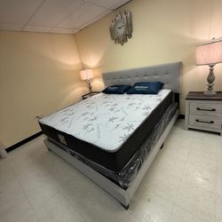 Brand New King Bed Frame With Mattress And Box Spring 