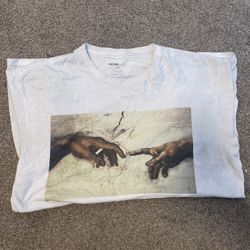 Plain White Tea With Painting On It 