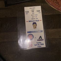 Cubs Ticket April 30 2000