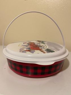 Christmas  bowl with lid.
