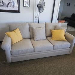 Fabric Sofa With Removable Cushions 