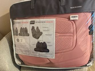 Pink seat covers for car