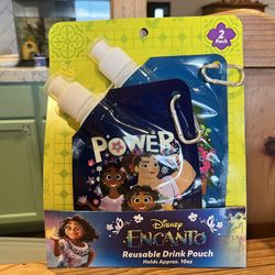 Reusable Drink Pouch/ Flask, Disney's Encanto 2pk, New