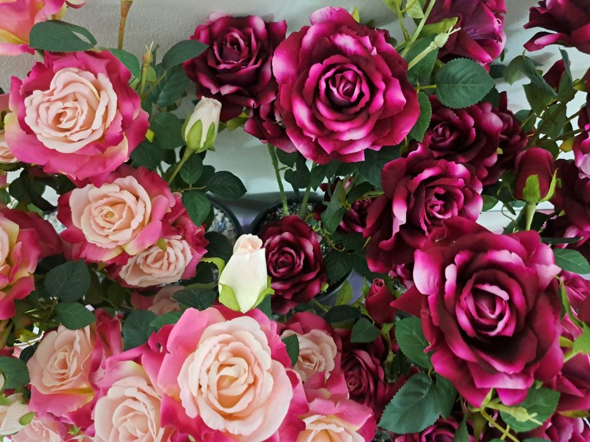 SPECIAL ... ROSE 🌹... Faux Peonies / Planters & Vases @ Lasting Creations