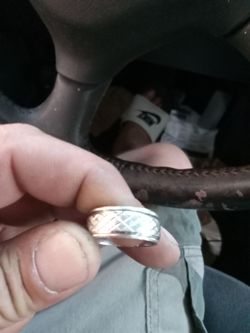 Silver spinner fidget ring 925