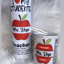 Teacher tumbler cups and mugs 😊 Message me if interested on custom mugs or tumblers