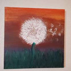 Painting "Dandelion Under Fire"