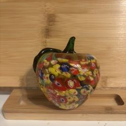 Murano Style Apple Paperweight 