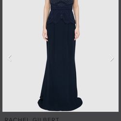 Rachel Gilbert Dark Blue Evening Dress