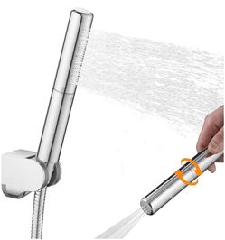 (Brand New in Box) BESy Chrome Brass 2 In 1 Function Handheld Shower Head Set High Pressure 7 Inch Shower Head High Flow Hand Shower Wand with 59 Inc