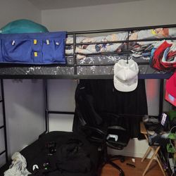 Full-size Loft Bed Frame - Black