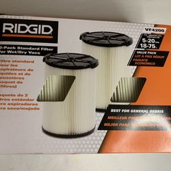 RIDGID 2-Pack Standard Filter Wet/Dry Vacs NEW