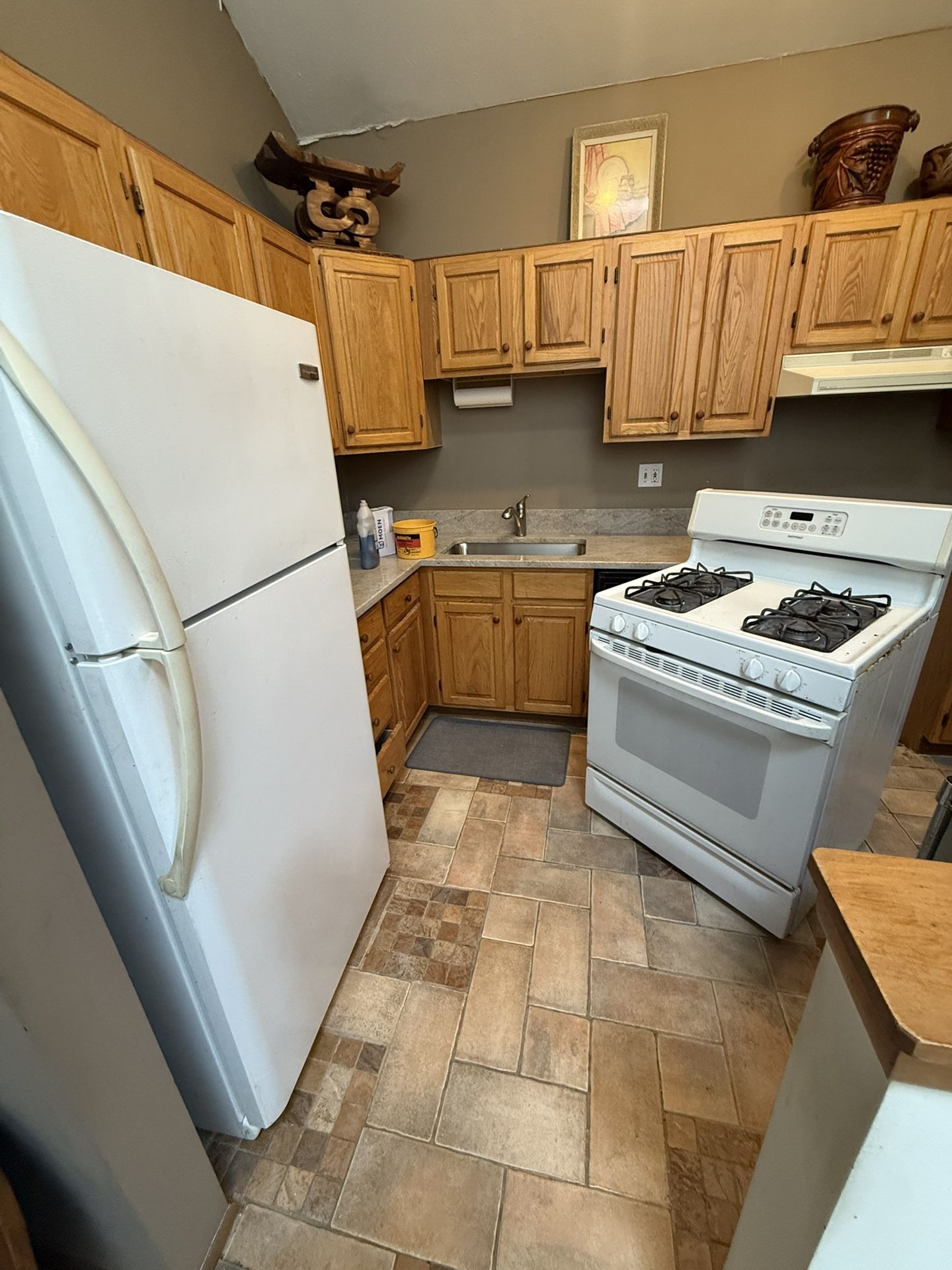 Refrigerator and gas stove set