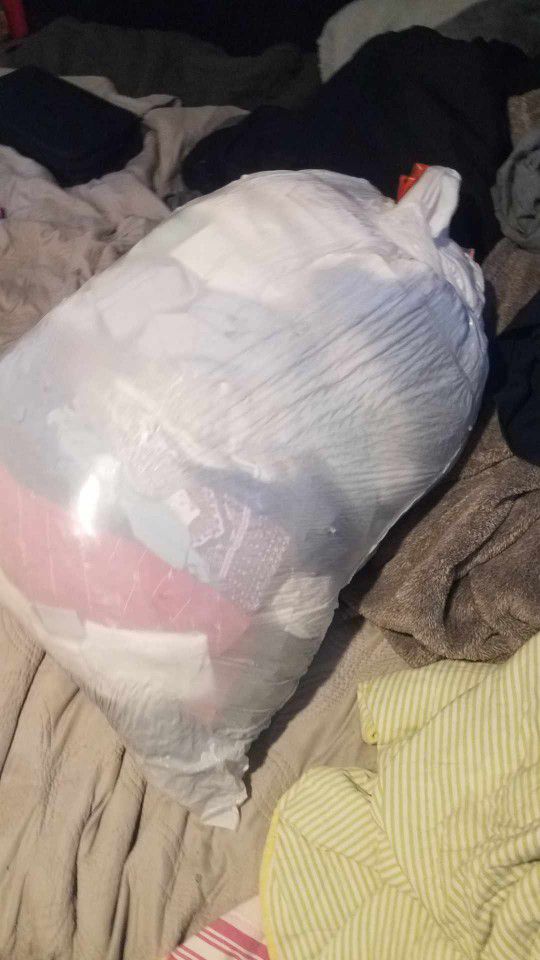 bundled bag of clothes