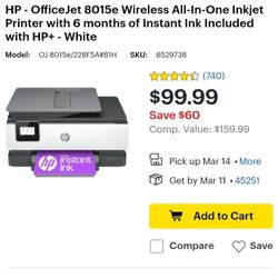 HP Office jet printer 8015e