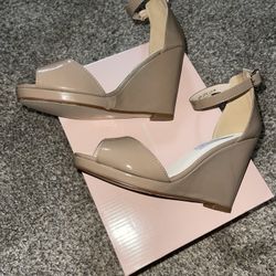 Touch Ups by Benjamin Walk  Holly Nude Wedge Sandal 8.5  