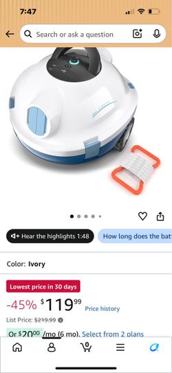 NEW In Box - OUCAXIA Y10 Cordless Robotic Pool Cleaner / Vacuum