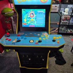 The Simpsons 1up Arcade Cabinet With Riser