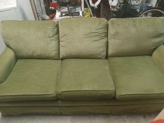Green Fabric 3-Seat Sofa