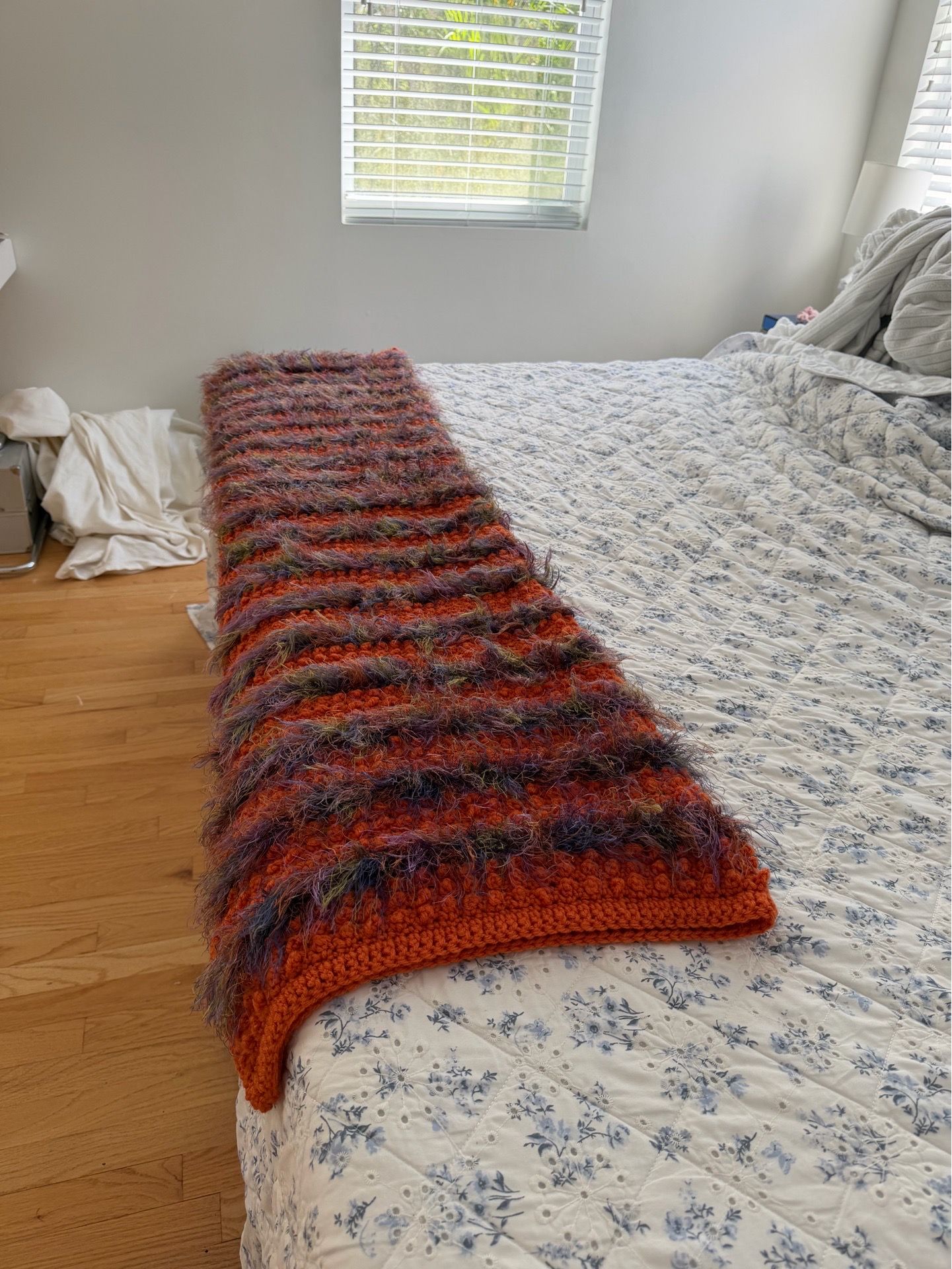 Handmade crochet blanket 65x36