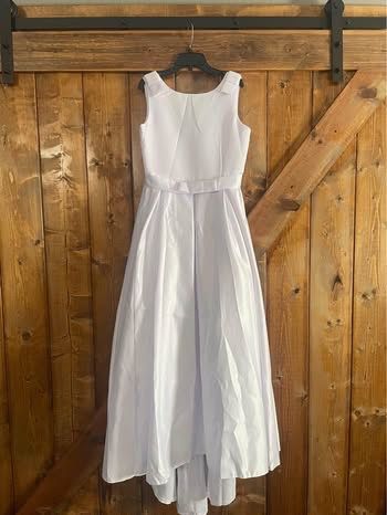 Girls Satin Flower Girl / Jr Bridesmaid Dress / Communion Dress