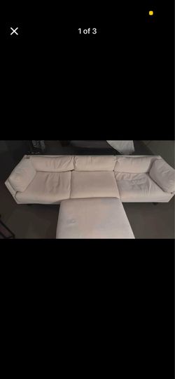 Couch with risers and ottoman