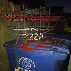 Budweiser & Pizza Neon Sign